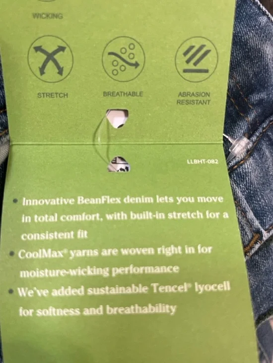 NWT, L.L.Bean BeanFlex Jeans Classic Fit Stretch Performance Denim Mens 32x36 - Picture 7 of 7
